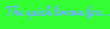 Image with Font Color 69B4FF and Background Color 33FF33
